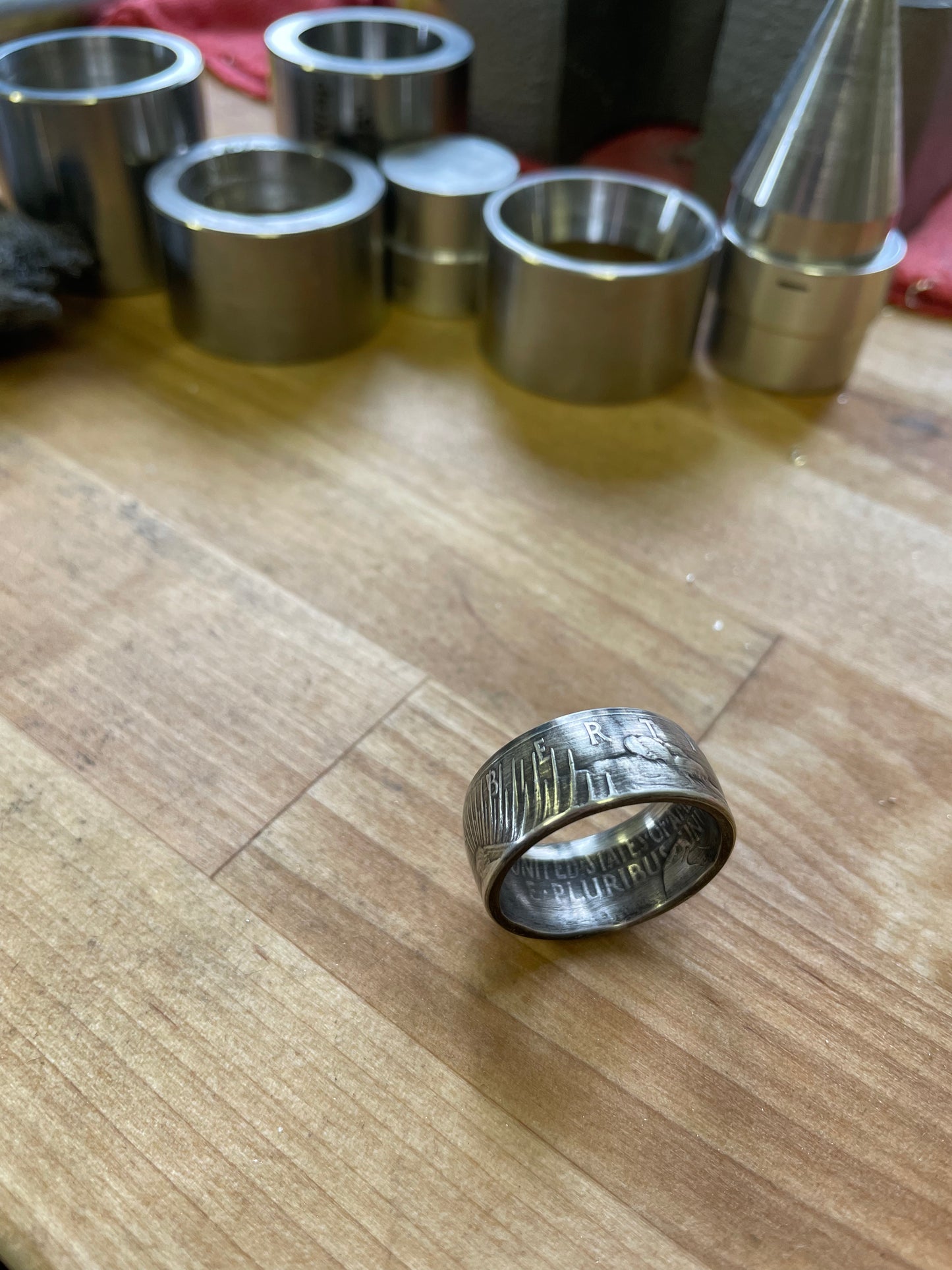 Silver Peace Dollar Coin Ring