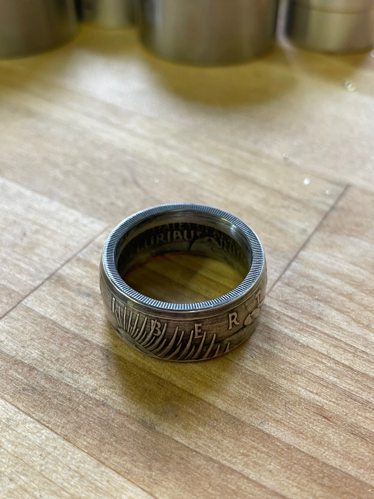 Silver Peace Dollar Coin Ring