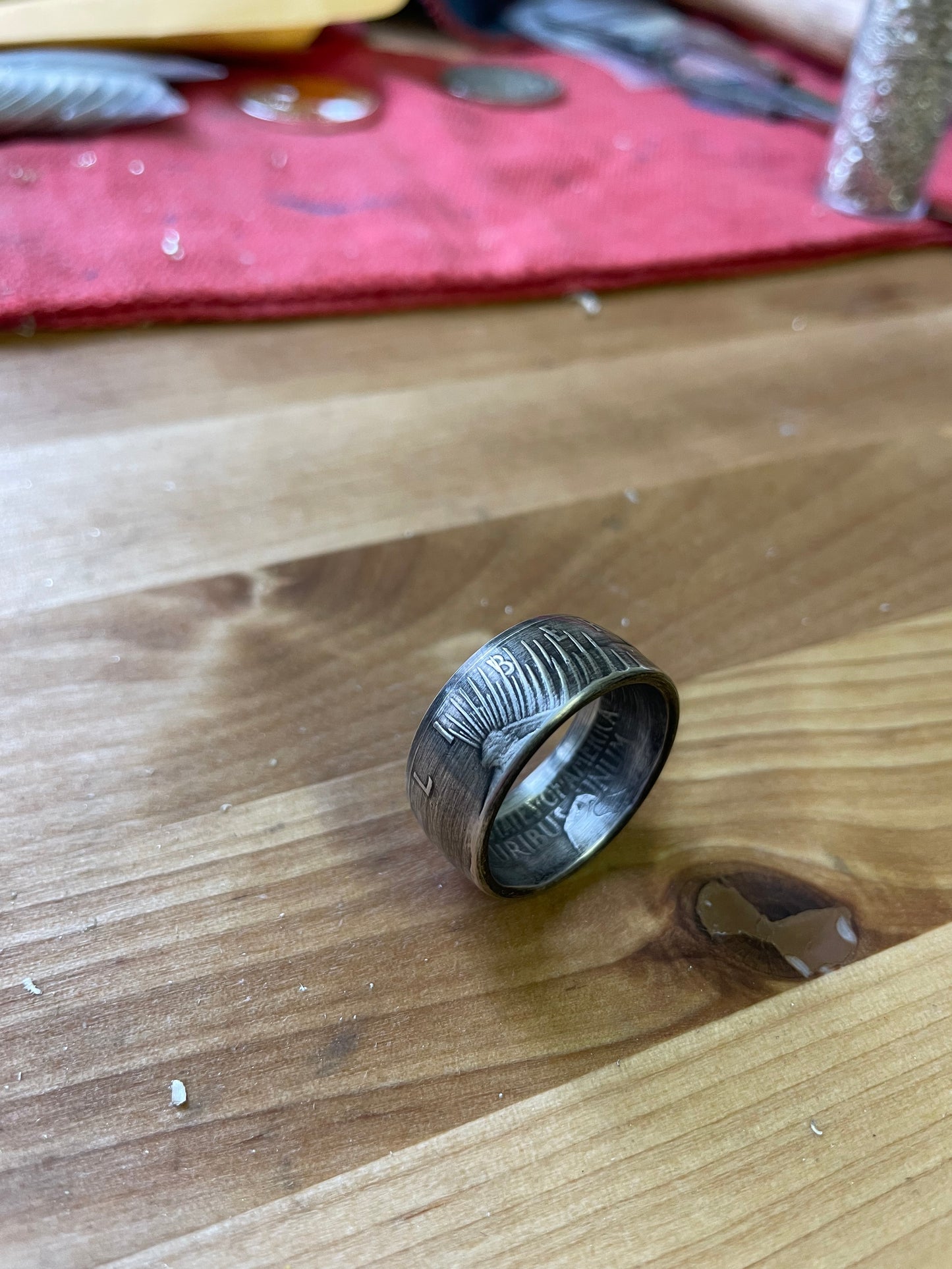 Silver Peace Dollar Coin Ring