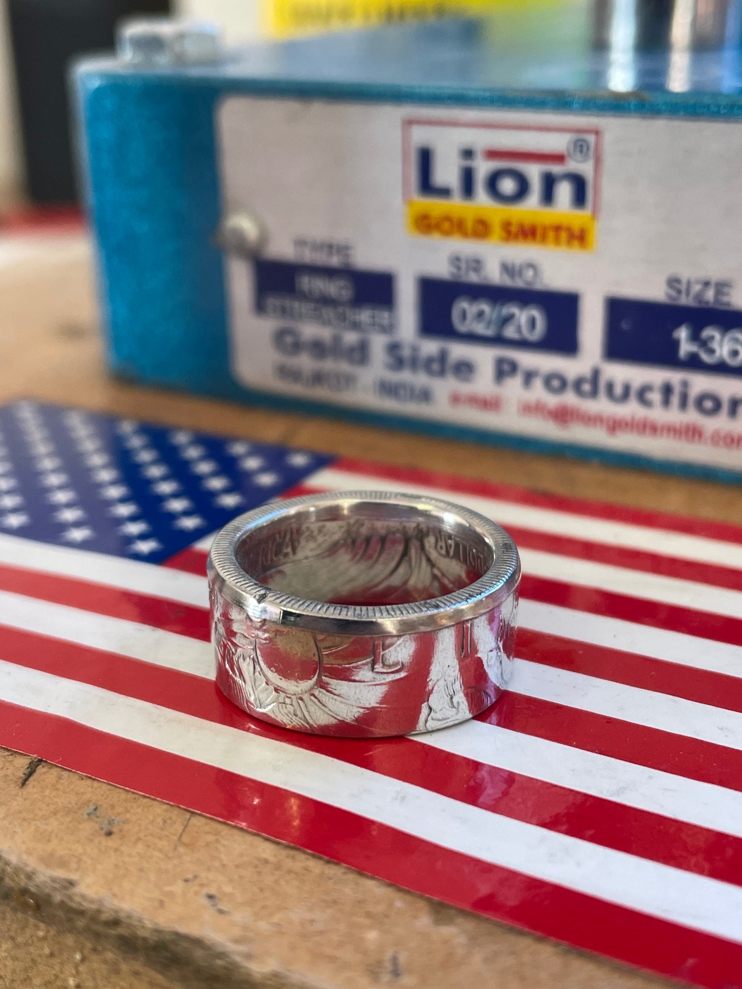 Walking Liberty Half Dollar Coin Ring