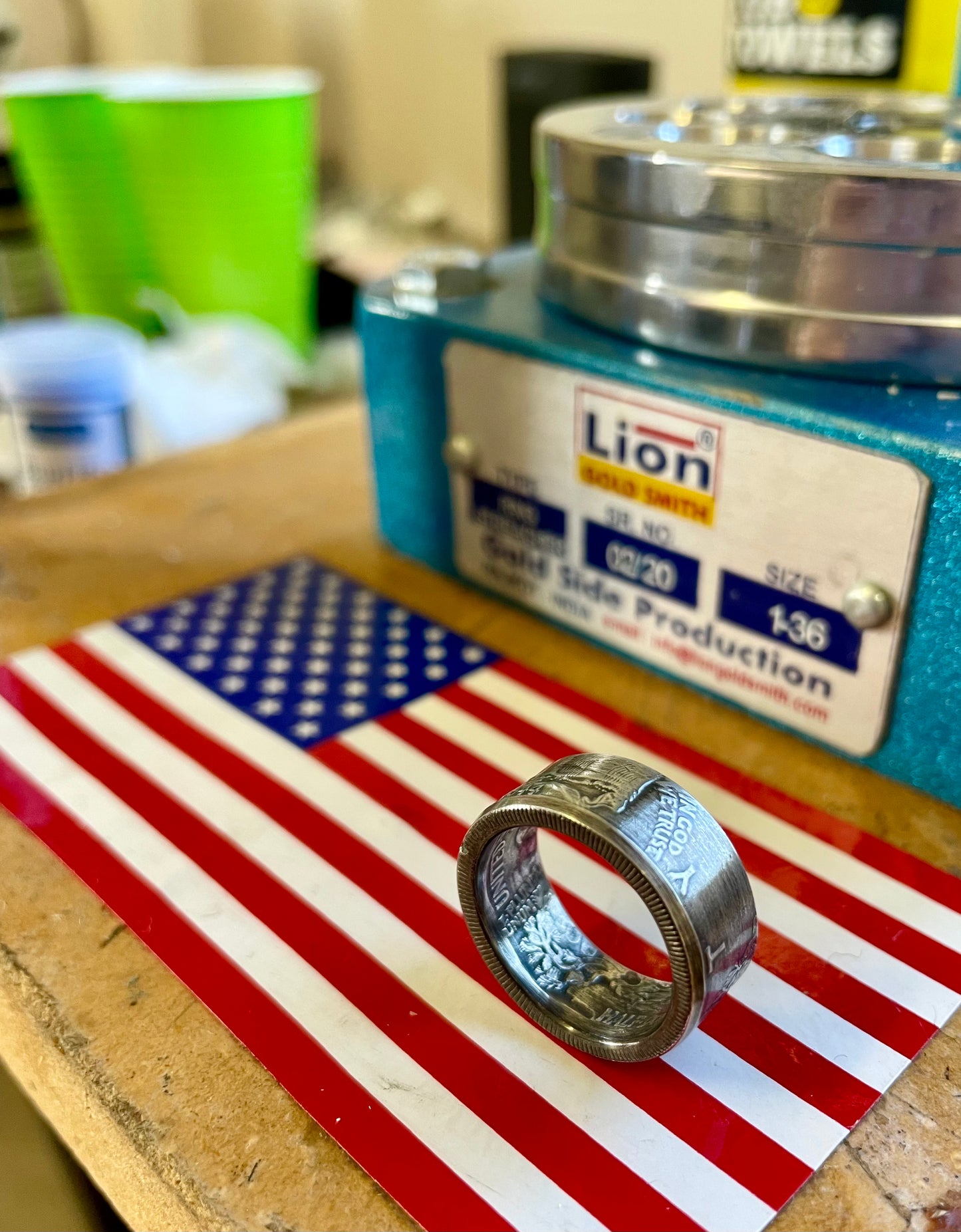 Walking Liberty Half Dollar Coin Ring