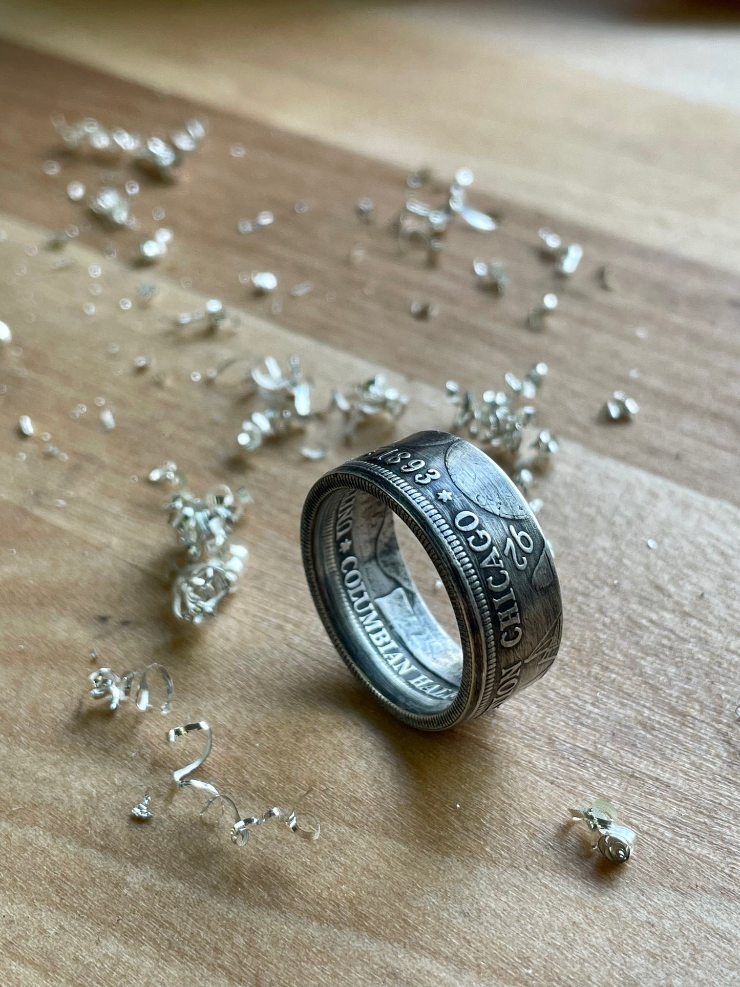 Columbian Expo Half Dollar Coin Ring